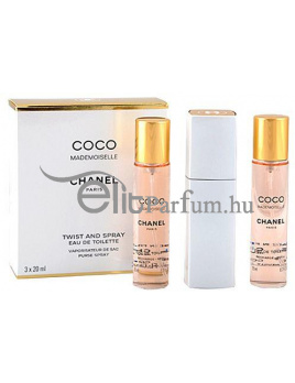 Chanel Coco Mademoiselle női parfüm (eau de toilette) edt 3x 20ml pumpás adagolóval (luxus csomagolás - Twist and Spray)