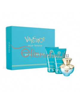 Versace Dylan Turquoise női parfüm szett (eau de toilette) Edt 50ml+50ml Testápoló+50ml Tusfürdő