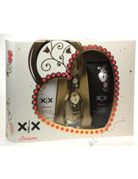 Mexx XX Lovesome női parfüm Set (Ajándék szett) (eau de toilette) edt 20ml + Tusfürdő Lovesome 50ml + Tusfürdő Mysterious 50ml
