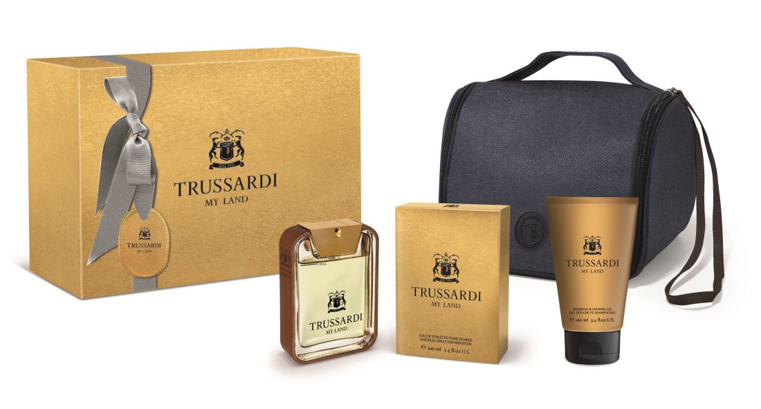 Trussardi My Land férfi parfüm szett edt 100 ml + sg 100ml + táska ...