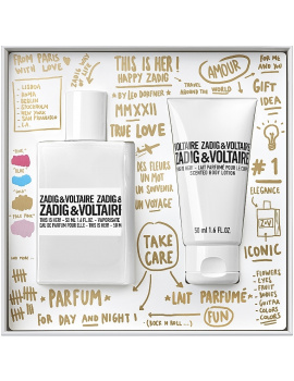 Zadig & Voltaire This is Her! női parfüm szett ( eau de parfum) 50ml edp+ 50ml Testápoló