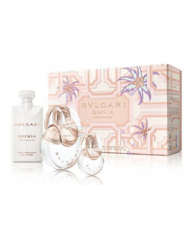 Bvlgari Omnia Crystalline nöi parfüm szett (eau de toilette) Edt 65ml+15ml+75ml Testápoló
