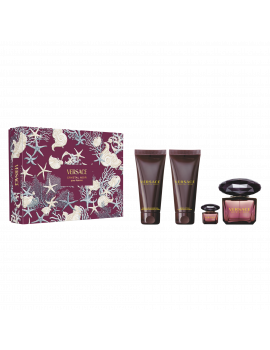 Versace Crystal Noir női parfüm szett (eau de parfum) Edp 90ml+100ml testápoló+100ml tusfürdő+edp 5ml mini parfüm