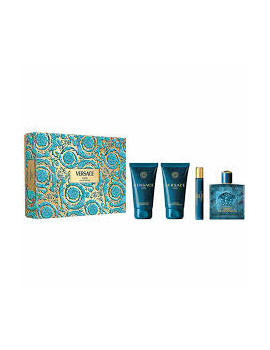 Versace Eros Flame férfi parfüm szett (eau de parfum) Edp 100ml+Edp 10ml+75ml Tusfürdő+75ml Asb