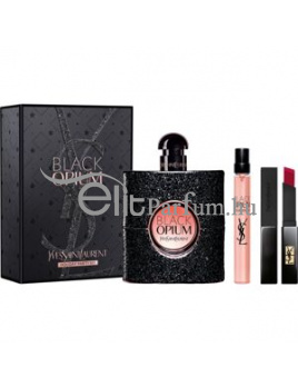 Yves Saint Laurent (YSL) Black Opium női parfüm (eau de parfum) Edp 90ml+Edp 10ml+2g Rúzs