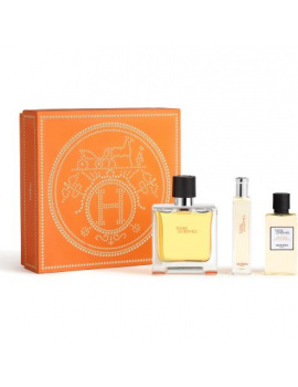 Hermes Terre d'Hermes Parfum férfi parfüm szett 75ml+15ml+40ml Tusfürdő