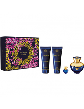 Versace pour femme Dylan Blue női parfüm szett (eau de parfum) Edp 100ml+100ml Testápoló+100ml Tusfürdő+Edp 5ml