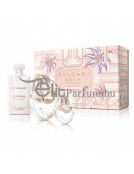 Bvlgari Omnia Crystalline nöi parfüm szett (eau de toilette) Edt 65ml+15ml+75ml Testápoló