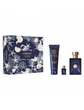 Versace Dylan Blue férfi parfüm szett (eau de toilette) Edt 100ml+5ml+150ml tusfürdő