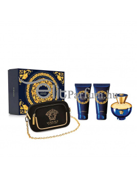 Versace pour femme Dylan Blue női parfüm szett (eau de parfum) Edp 100ml+100ml Testápoló+100ml Tusfürdő+Clutch