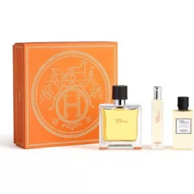   Hermés Terre d'Hermés Parfum férfi parfüm szett 75ml+15ml+40ml Tusfürdő