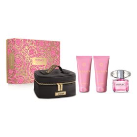   Versace Bright Crystal női parfüm szett (eau de toilette) Edt 90ml+100ml Testápoló+100ml Tusfürdő+Táska