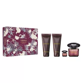   Versace Crystal Noir női parfüm szett (eau de parfum) Edp 90ml+100ml testápoló+100ml tusfürdő+edp 5ml mini parfüm